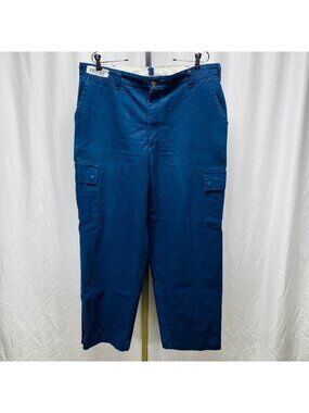 Aramark Navy Blue Work Pants Cargo Style 38X30 Durable